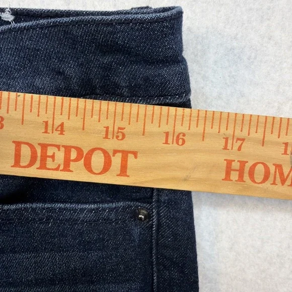 Jessica Simpson Daisy Flare Blue Denim Jeans Womens Size 12 Stretch Raw Hem Y2K - Picture 8 of 16